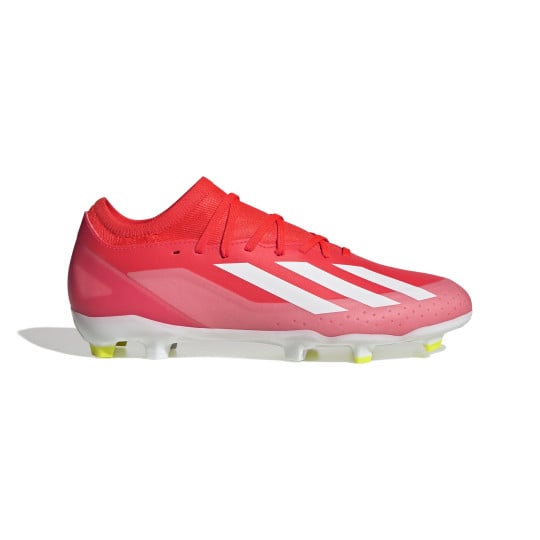 adidas X Crazyfast League Sans Lacets Gazon Naturel Chaussures de Foot FG Rouge Vif Blanc Jaune Voetbalshop.be