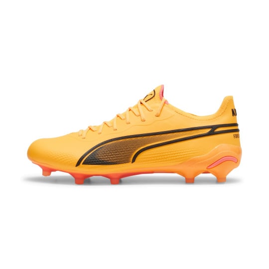 PUMA King Ultimate Gazon Naturel Gazon Artificiel (MG) Orange Noir Rose