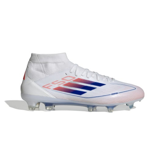 adidas F50 Pro Mid Gras Voetbalschoenen (FG) Wit Blauw Rood