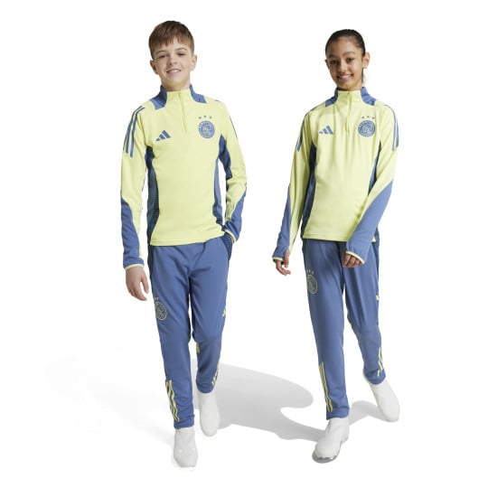 adidas Ajax Survêtement 1/4-Zip 2024-2025 Enfants Jaune Bleu