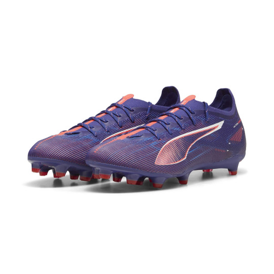 PUMA Ultra 5 Pro Gras / Kunstgras Voetbalschoenen (MG) Paars Lichtroze Wit