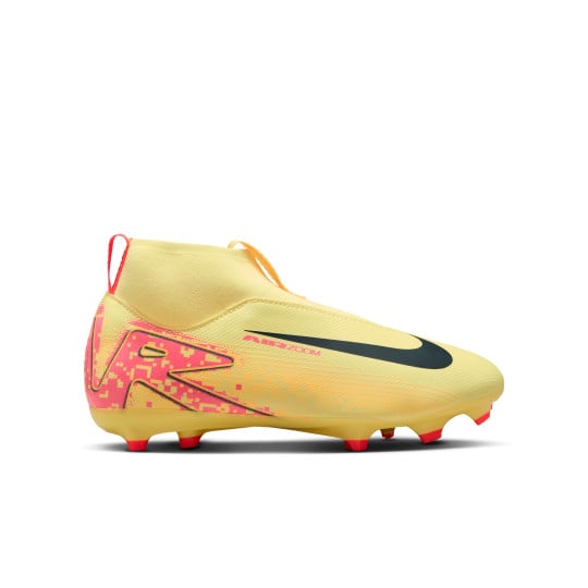 Nike Zoom Mercurial Superfly 10 Mbappe Academy Gazon Naturel Artificiel Chaussures de Foot MG Jaune Rose Orange Voetbalshop.be