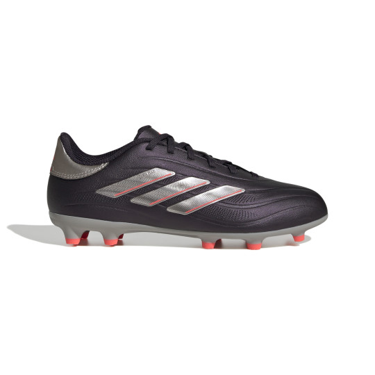 adidas Copa Pure 2 Club Gazon Naturel Gazon Artificiel Chaussures de Foot MG Enfants Mauve Fonce Argente Rose Voetbalshop.be