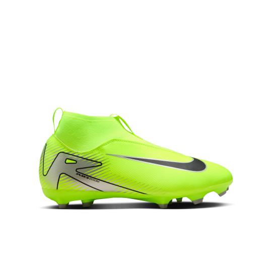 Nike Zoom Mercurial Vapor 15 Academy Sans Lacets Gazon Naturel Artificiel Chaussures de Foot MG Enfants Jaune Noir Voetbalshop.be