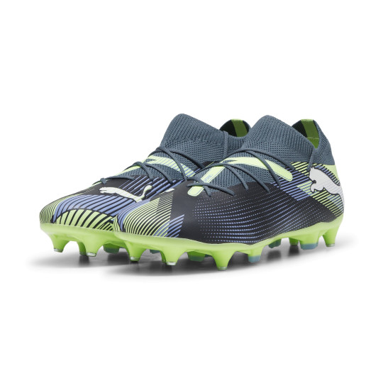 PUMA Future 7 Ultimate Crampons Visses Chaussures de Foot SG Gris Mauve Vert Blanc Voetbalshop.be