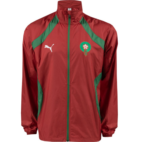 PUMA Maroc Pre-Match Survêtement Woven 2024-2026 Rouge Vert