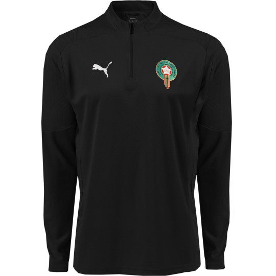 PUMA Maroc Survêtement 1/4-Zip 2024-2026 Enfants Noir Argenté