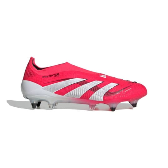 adidas Predator Elite Sans Lacets Crampons Vissés Chaussures de Foot (SG) Rouge Blanc Noir