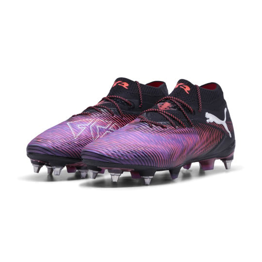 Chaussures de football PUMA Future 8 Ultimate Iron Nop (SG) noires violettes rouges