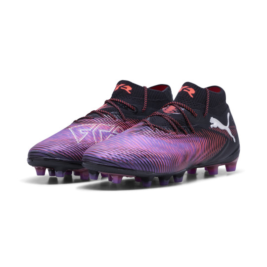 Chaussures de football PUMA Future 8 Ultimate en gazon artificiel (AG) noir violet rouge