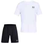 Under Armour Sportstyle Left Chest Logo Ensemble d'Été Blanc Noir