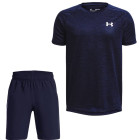 Under Armour Tech 2.0 Woven Ensemble Training Enfants Bleu Foncé Blanc