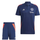 adidas Manchester United Ensemble Polo 2024-2025 Bleu Foncé Rouge Blanc