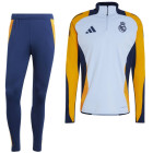 adidas Real Madrid Trainingspak 1/4-Zip 2024-2025 Lichtblauw Donkerblauw