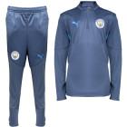 PUMA Manchester City Survêtement 1/4 Zip 2024-2025 Enfants Bleu Foncé Bleu Clair