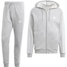 adidas Essentials Fleece Survêtement de Jogging Full-Zip Gris Blanc