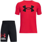 Ensemble d'été Under Armour Tech Big Logo pour enfants, rouge, noir et blanc