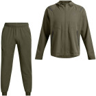 Survêtement Unstoppable Under Armour entièrement zippé vert olive noir