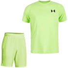 Ensemble d'entraînement Under Armour Tech 2.0 Wordmark pour enfants, vert vif et noir