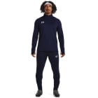 Survêtement Under Armour Challenger à 1/4 fermeture éclair bleu foncé et blanc