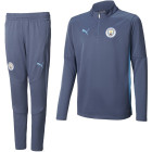 PUMA Manchester City Survêtement 1/4 Zip 2024-2025 Enfants Bleu Foncé Bleu Clair