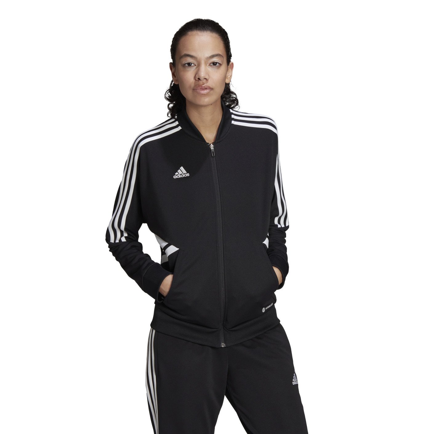 Fashion zwarte adidas trainingspak dames