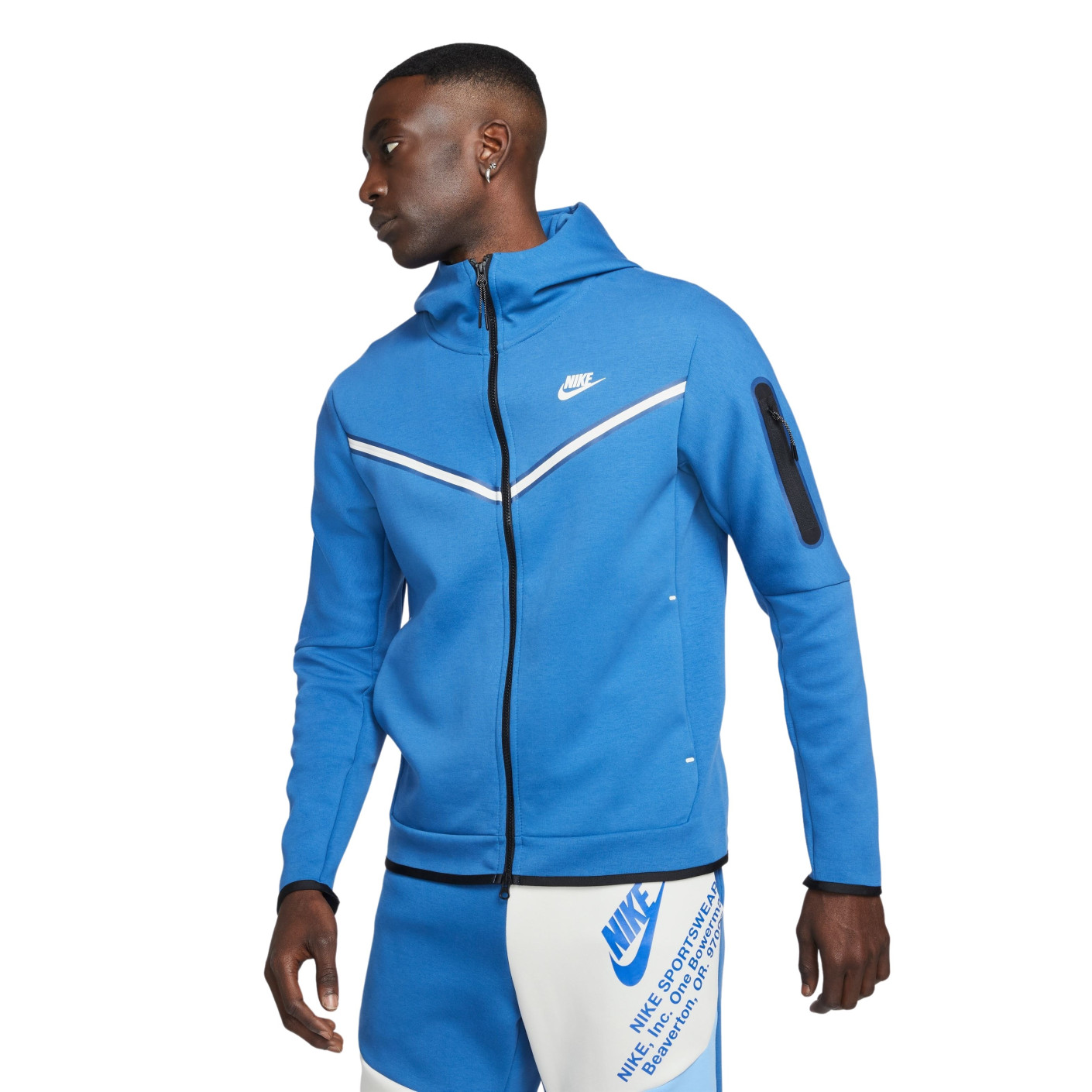 Nike Tech Fleece Vest Bleu Gris clair - Voetbalshop.be