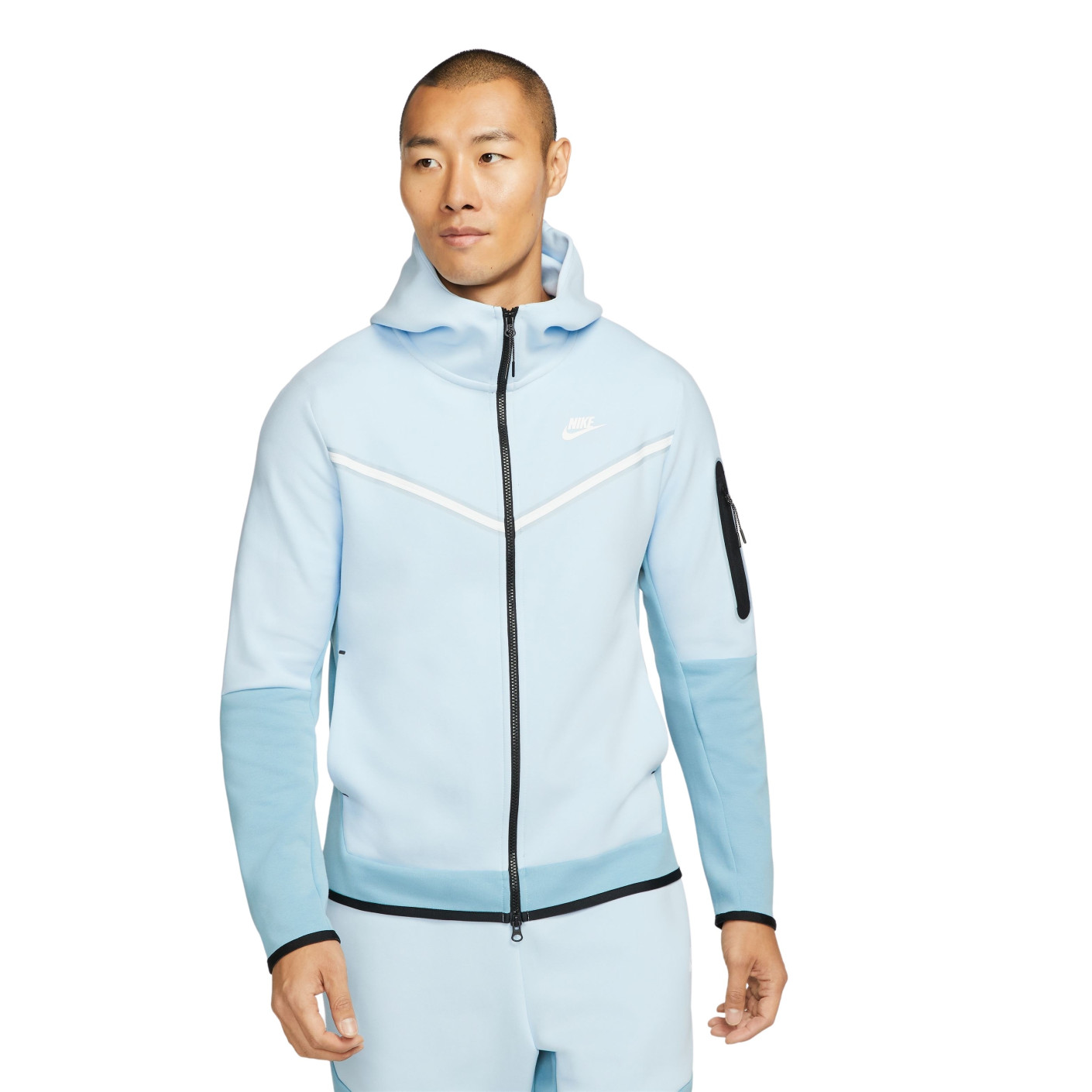 Veste Nike Tech Fleece pour enfants bleu gris clair 