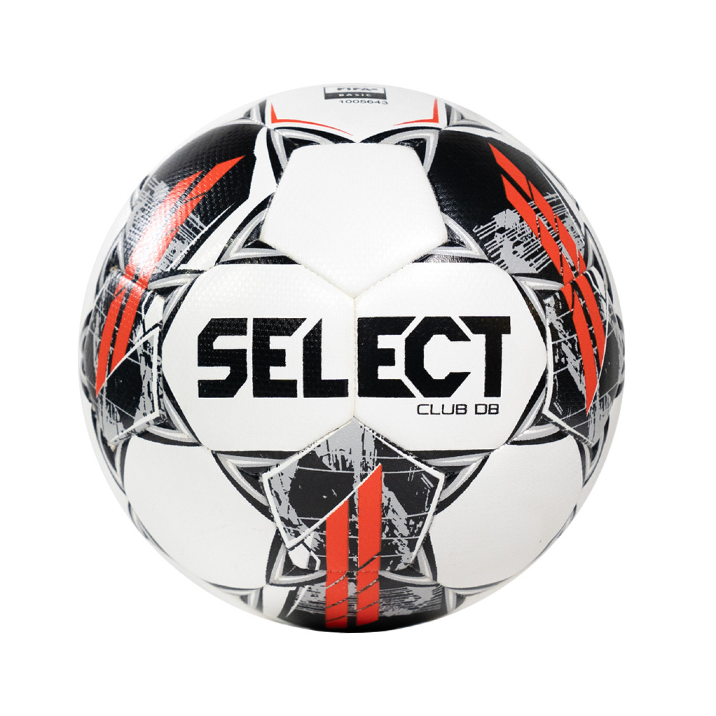 Select Hybrid Club DB v23 Ballon de Foot Taille 5 Blanc Noir Rouge Vif