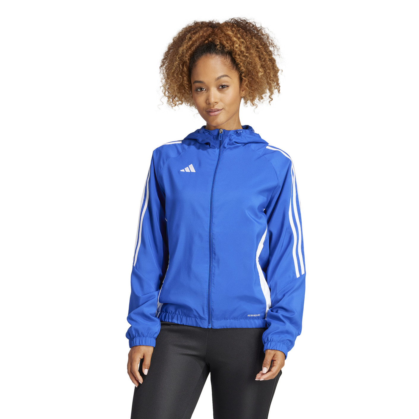 Coupe-vent adidas Tiro 24 pour femmes, bleu et blanc