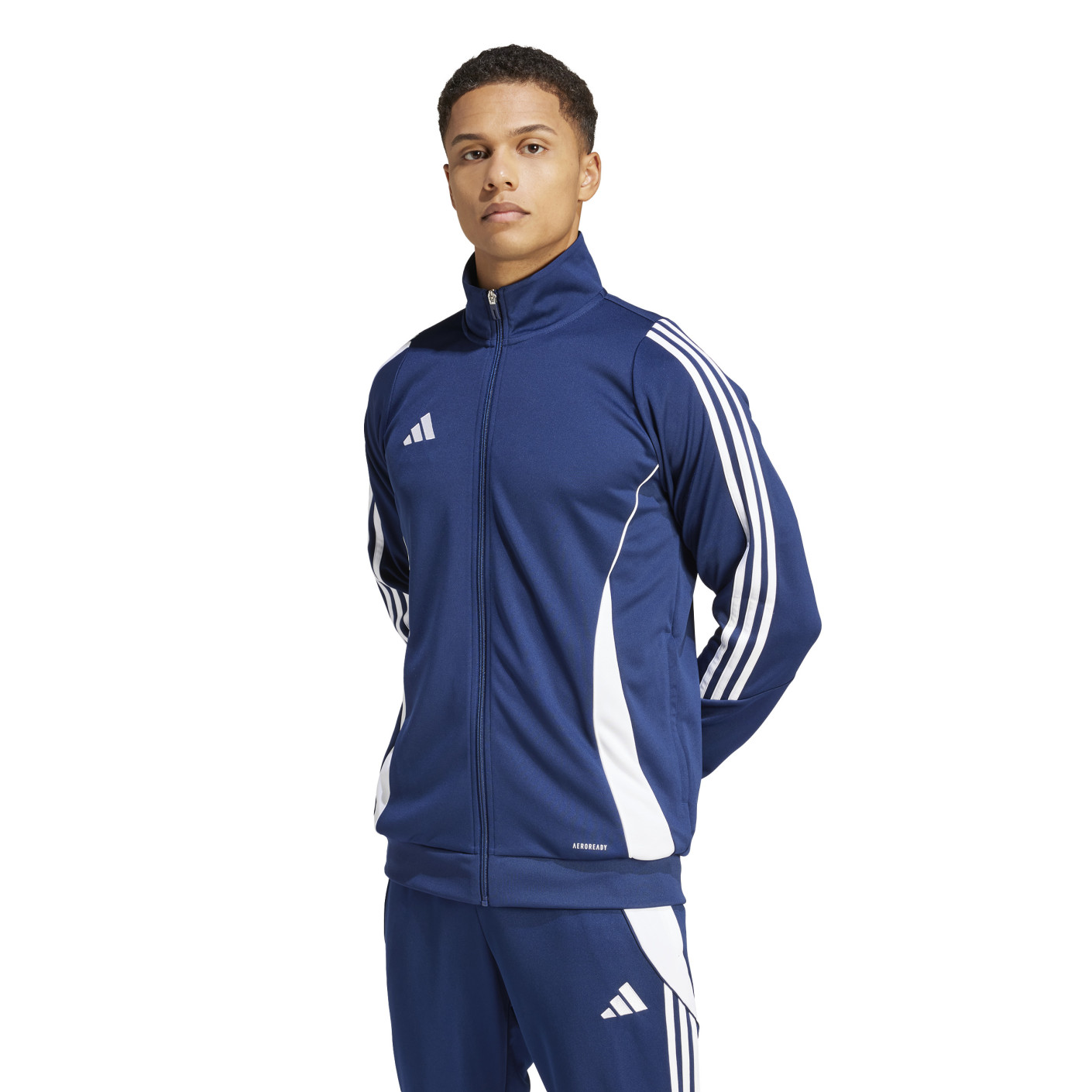 adidas Tiro 24 Veste d'Entraînement Bleu Foncé Blanc