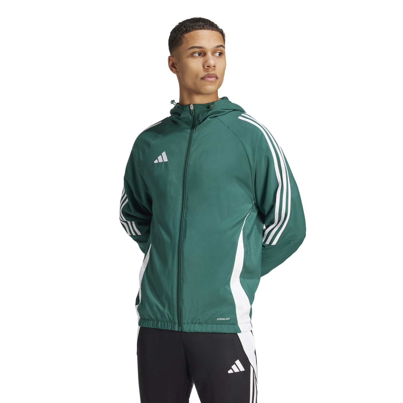 adidas Tiro 24 Windbreaker Donkergroen Wit