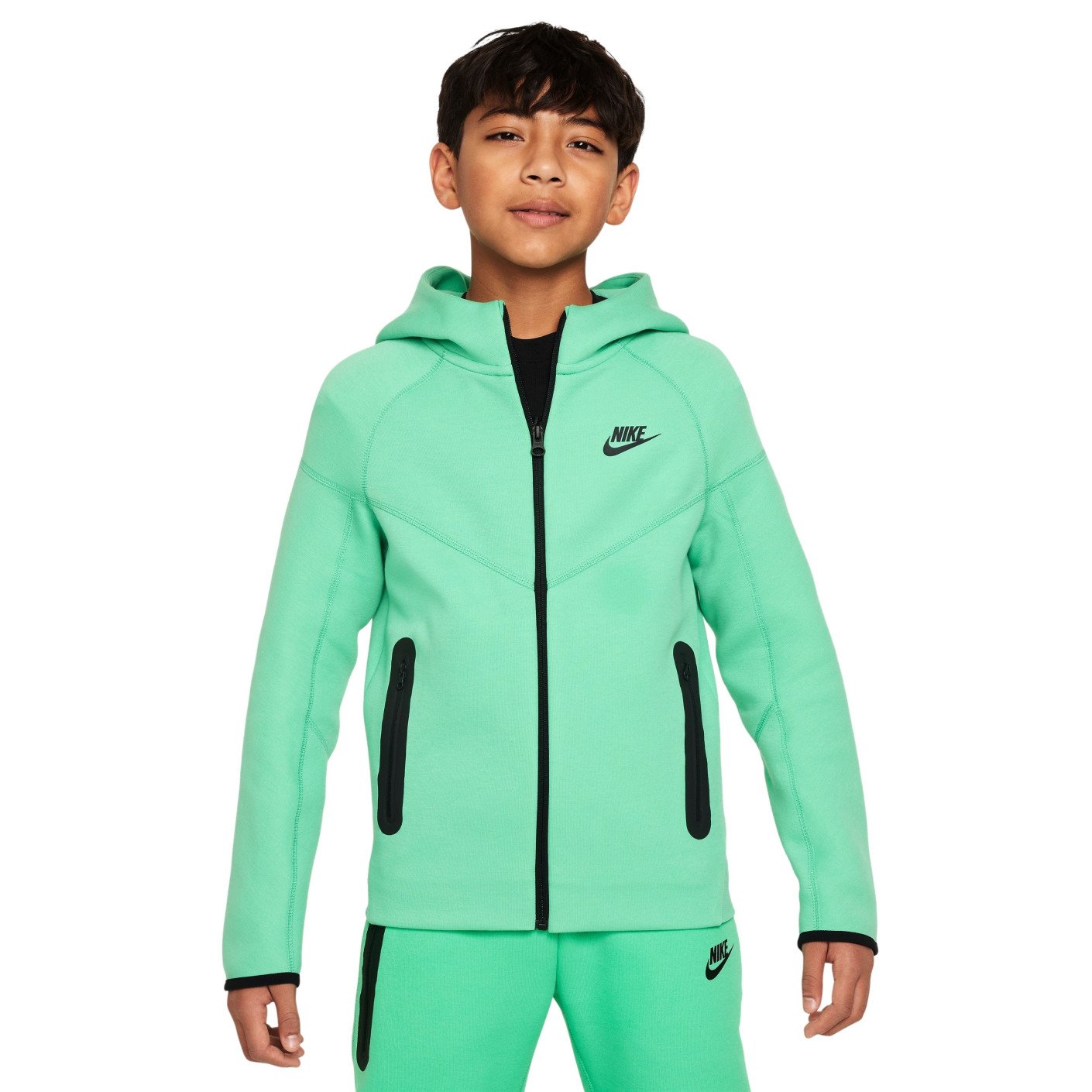 Nike Tech Fleece Sportswear Vest Kids Felgroen Zwart