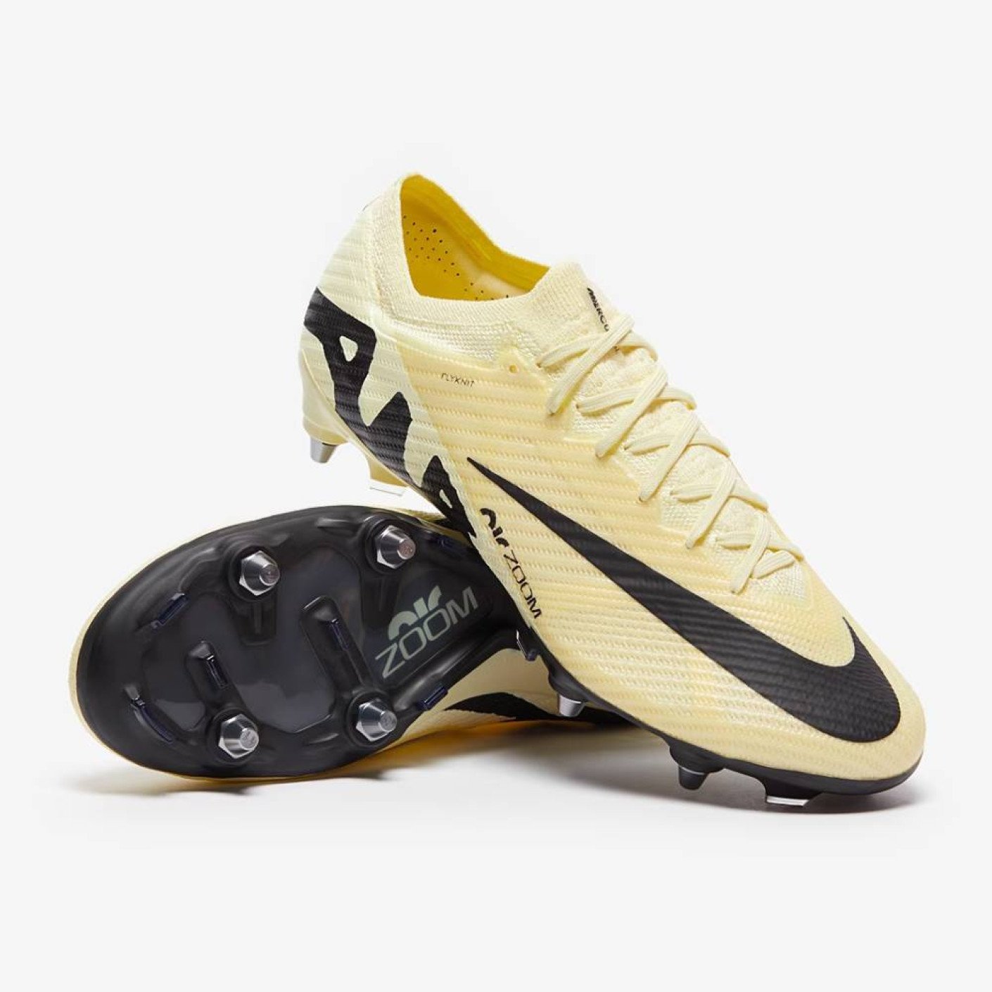 Nike Zoom Mercurial Vapor 15 Elite Crampons Visses Chaussures de Foot SG Pro Player Jaune Noir Voetbalshop.be