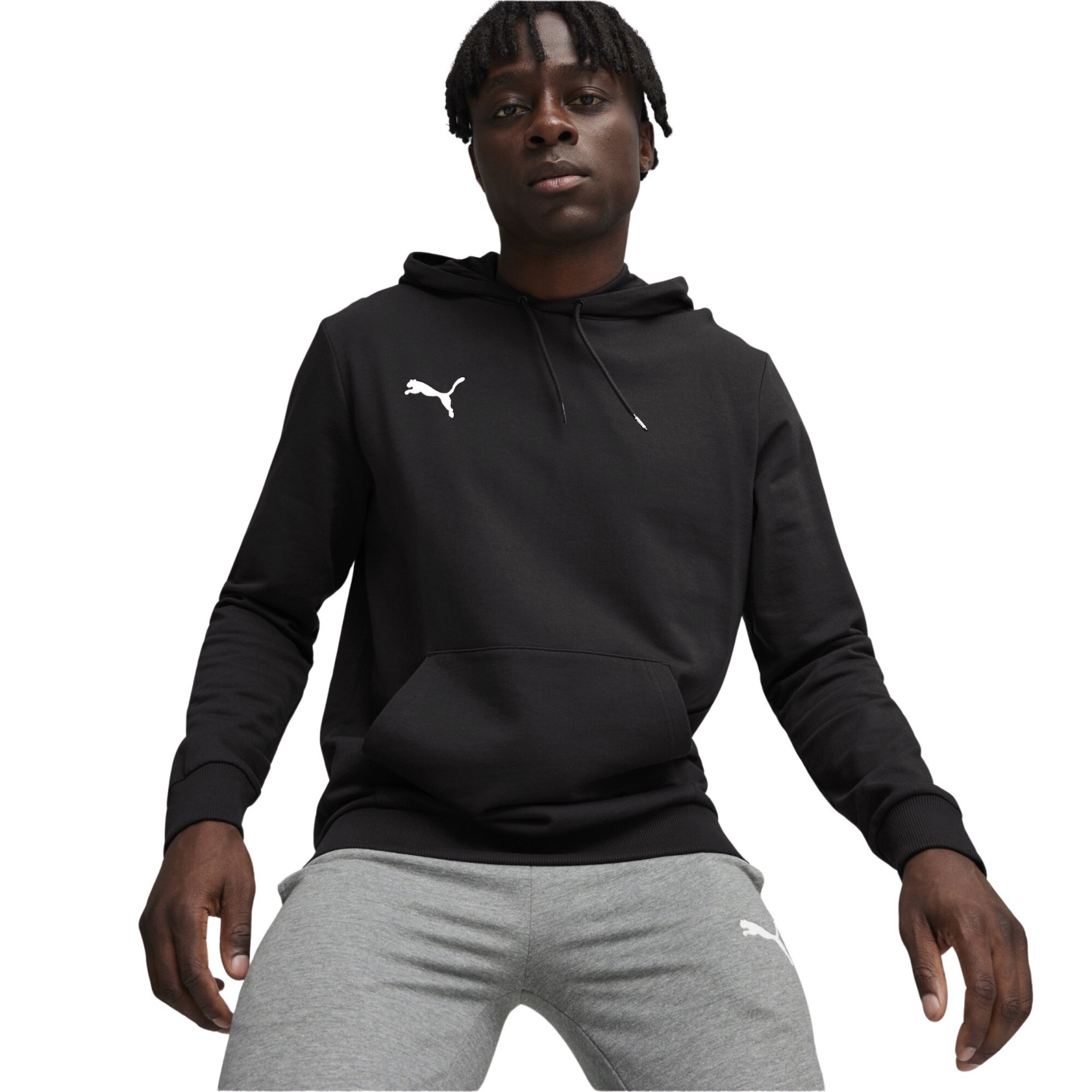 PUMA teamGOAL Casuals Sweat à Capuche Noir Blanc