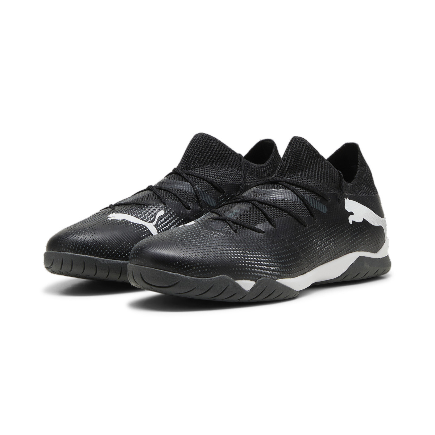 PUMA Future 7 Match Chaussures de Foot En Salle (IN) Noir Blanc