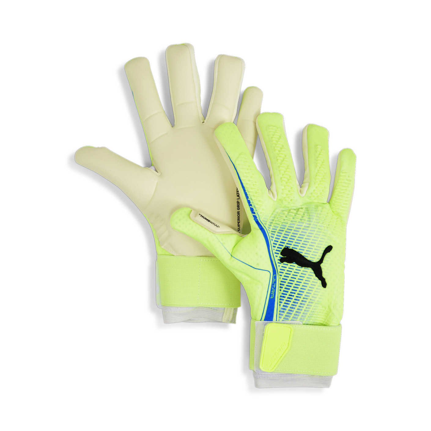 PUMA Ultra Ultimate Hybrid Gants de Gardien de But Vert Blanc Bleu