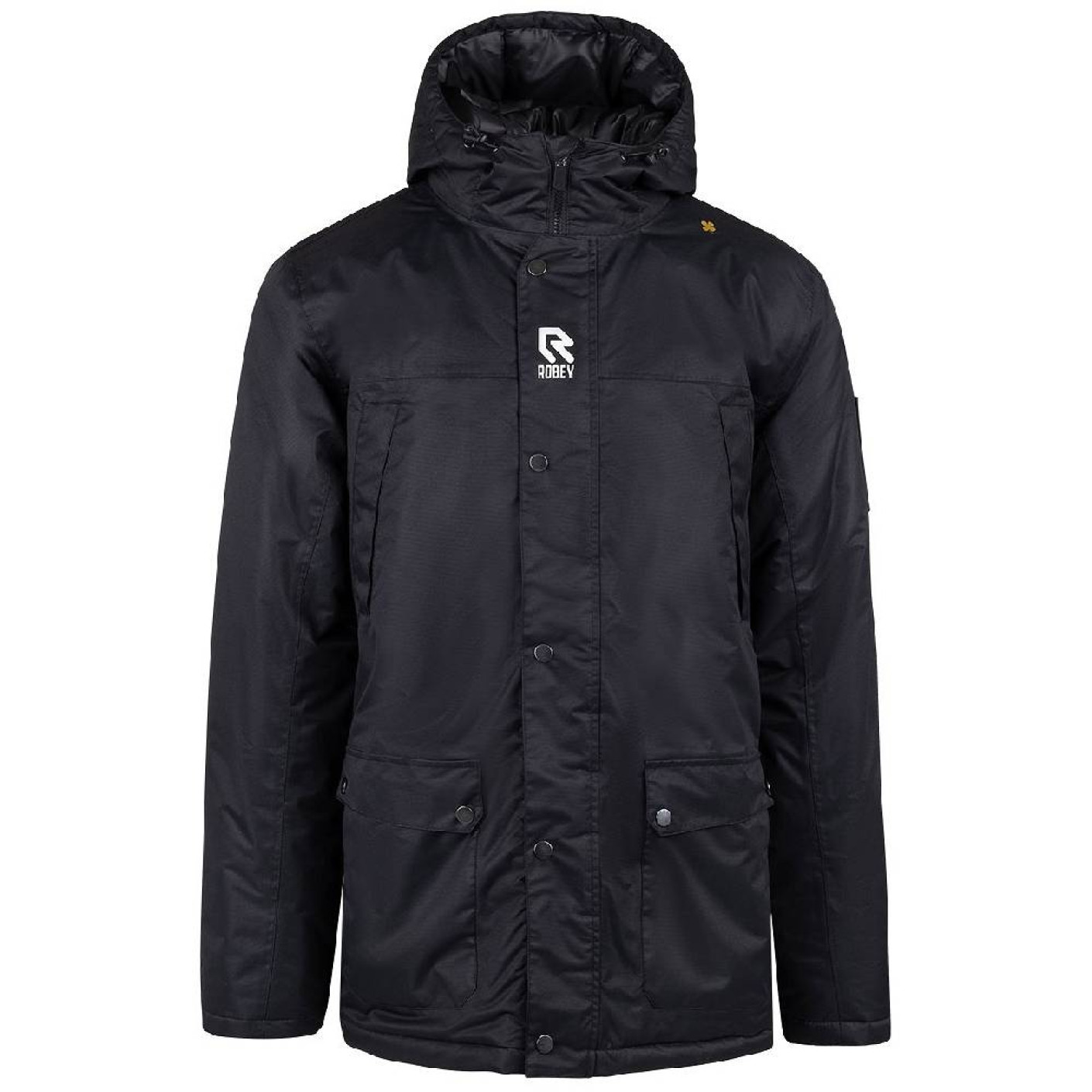 Veste de pluie Robey Crossbar Parka noire pour enfants