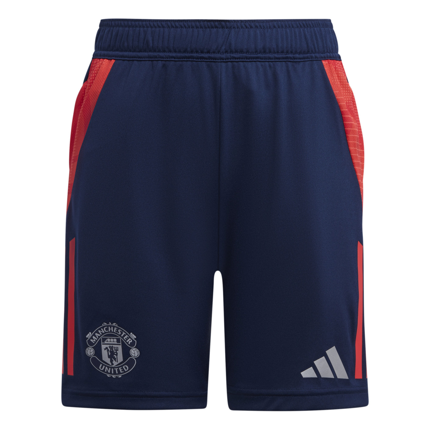 adidas Manchester United Trainingsbroekje 2024-2025 Kids Donkerblauw Rood Zilver