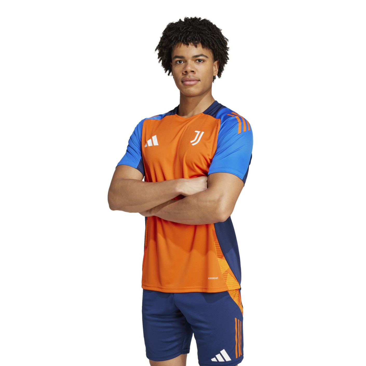 adidas Juventus Maillot d'Entraînement 2024-2025 Orange Bleu Blanc