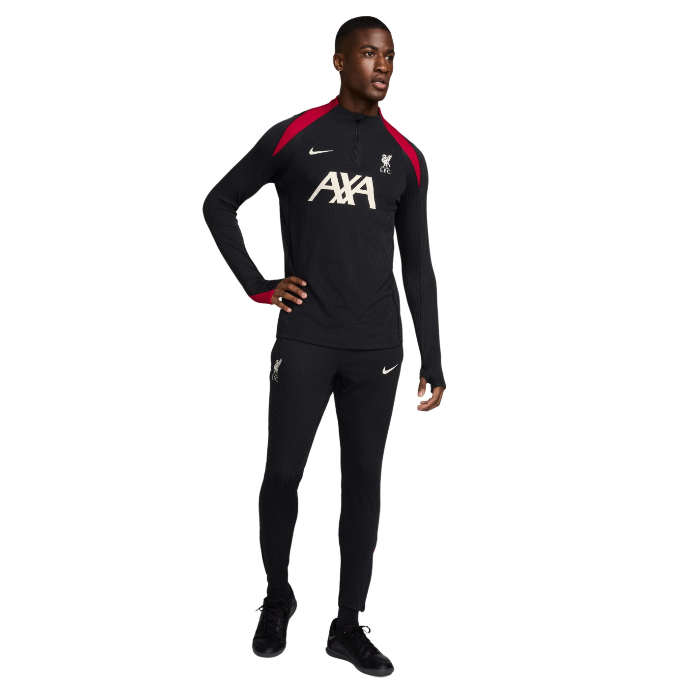 Nike Liverpool Strike Elite Survêtement 1/4-Zip 2024-2025 Noir Rouge