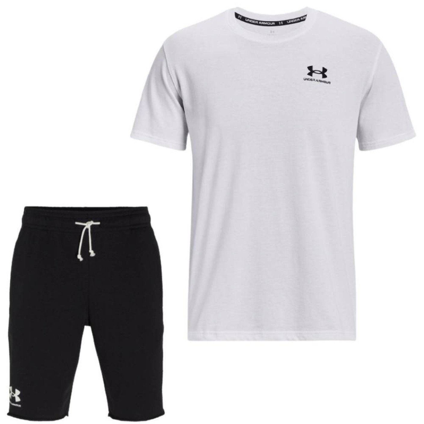 Under Armour Heavyweight Ensemble d'Été Logo Blanc Noir