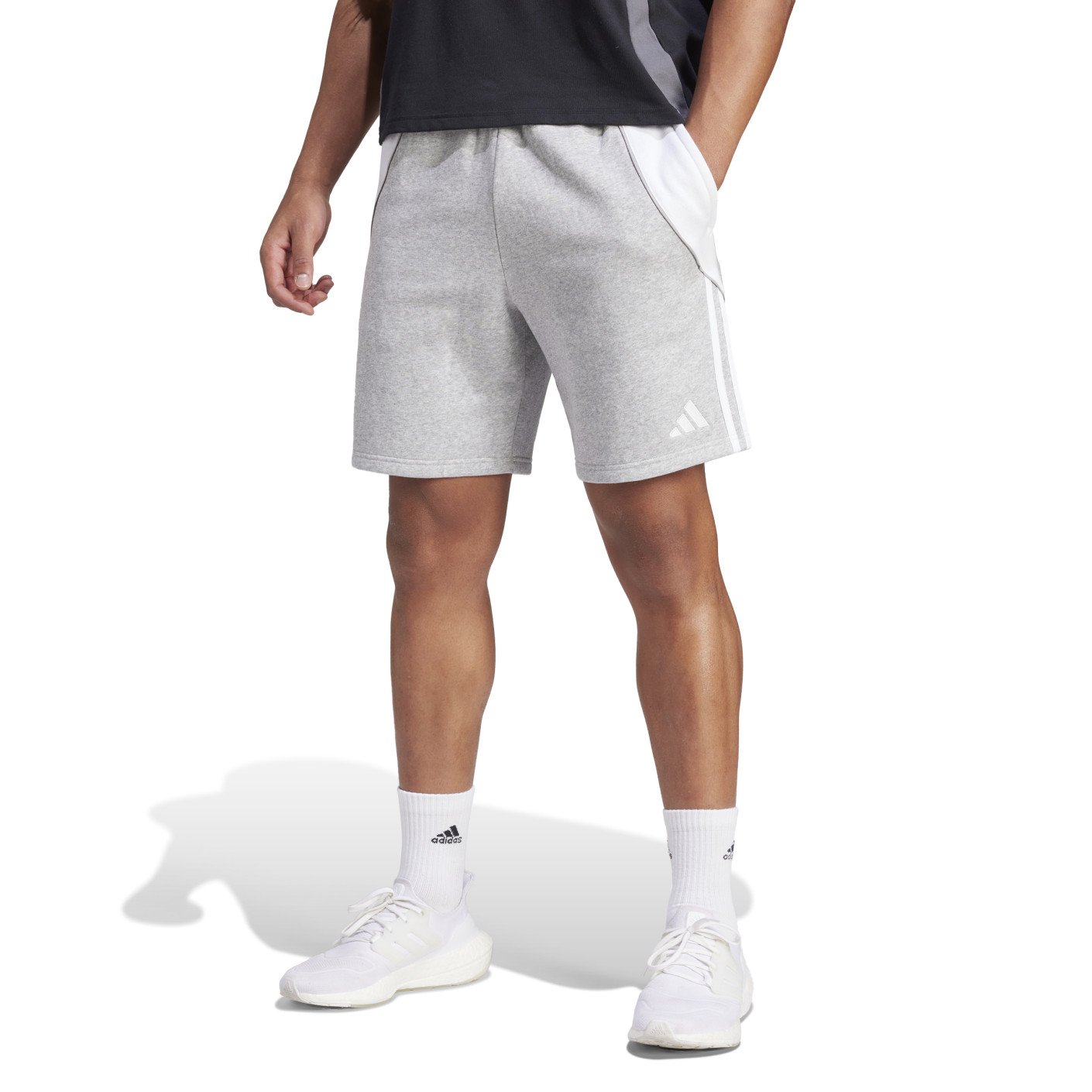 adidas Tiro 24 Sweat Short Gris Clair Blanc