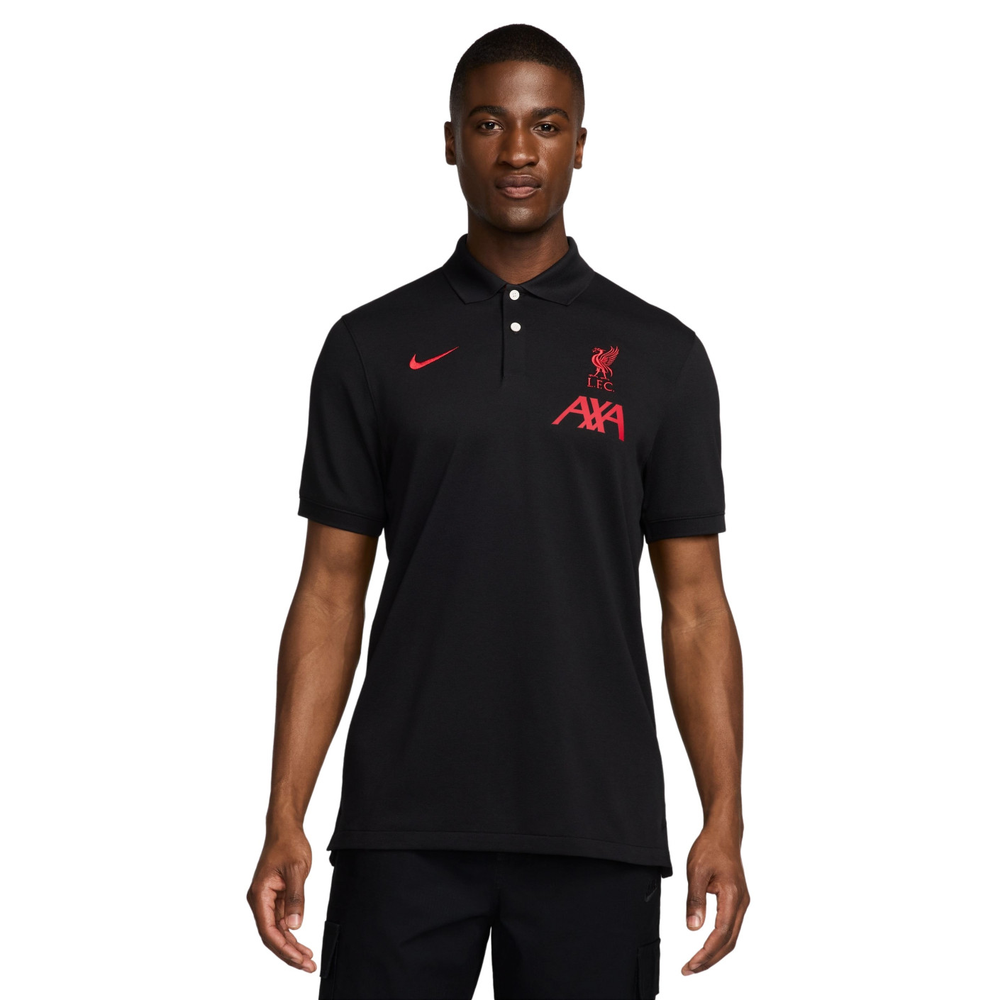 Nike Liverpool Polo 2.0 2024-2025 Zwart Rood