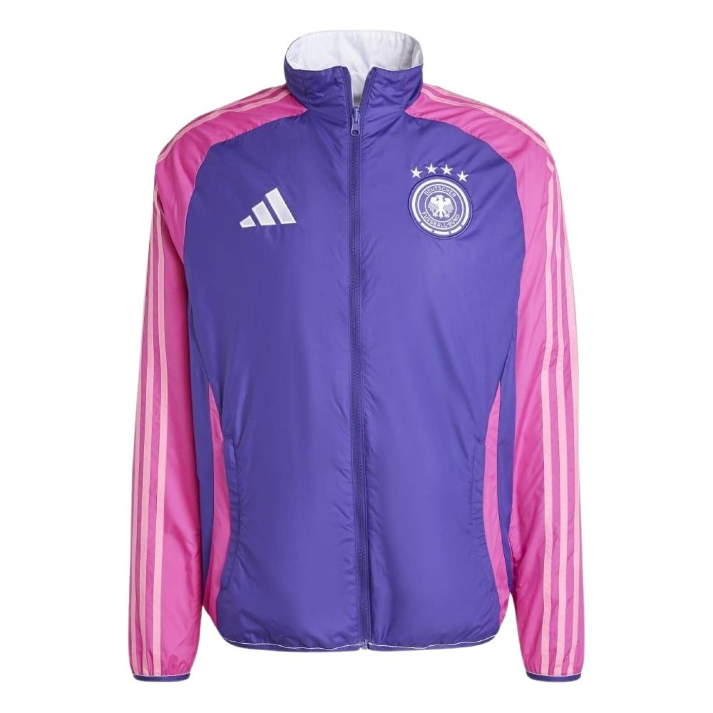 adidas Allemagne Anthem Veste d'Entraînement Réversible 2024-2026 Mauve Rose Blanc Noir