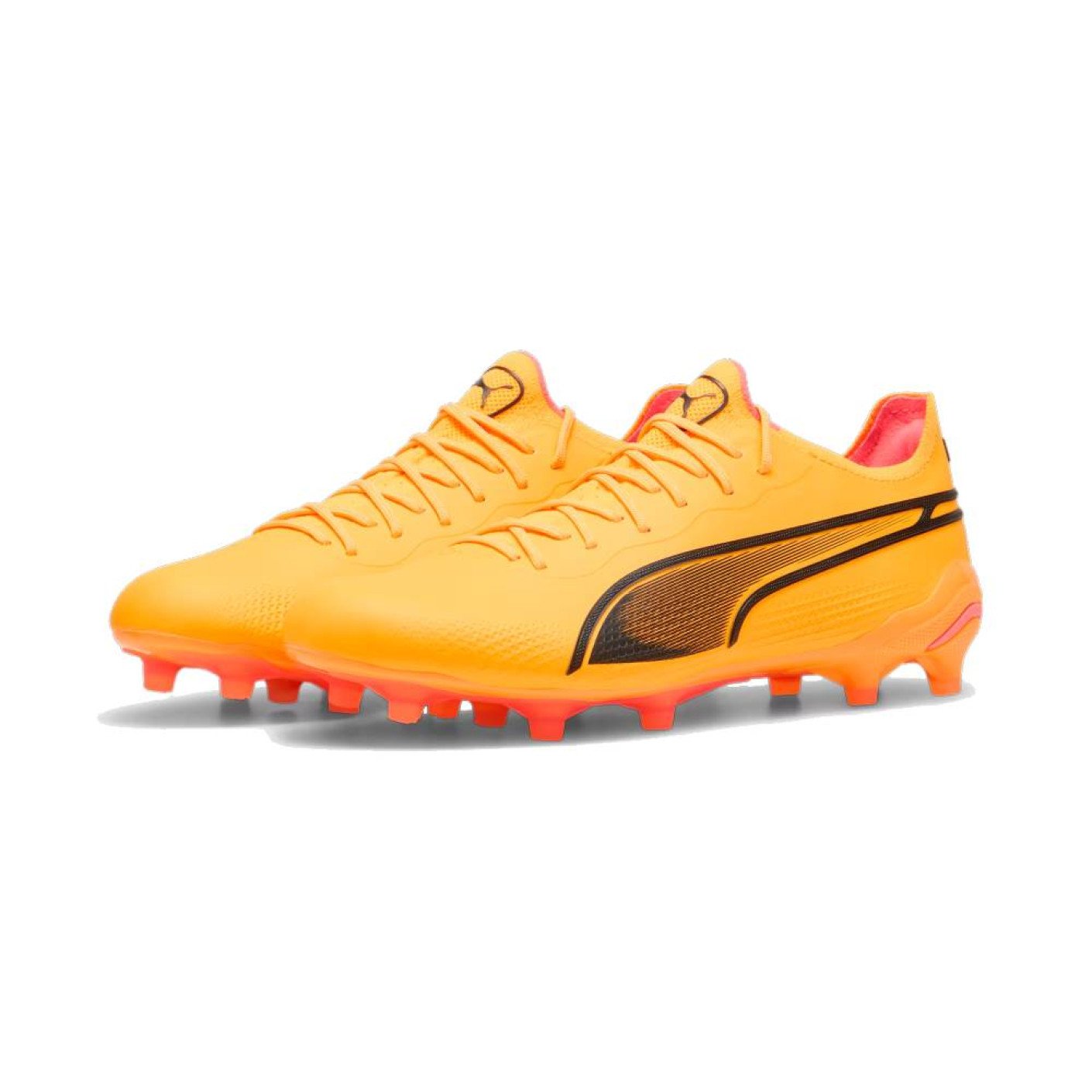 PUMA King Ultimate Gazon Naturel Gazon Artificiel (MG) Orange Noir Rose