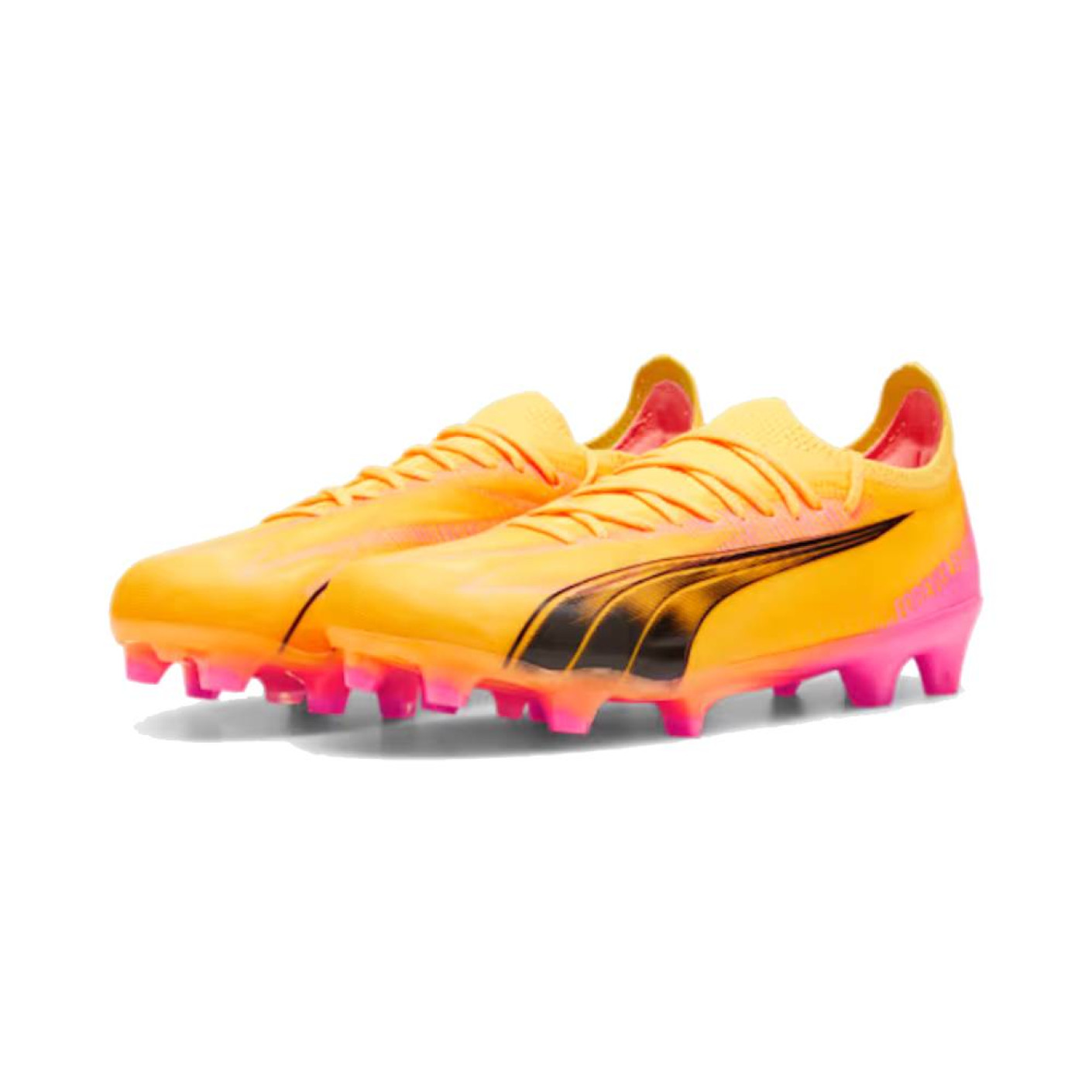 PUMA Ultra Ultimate Gazon Naturel Gazon Artificiel Chaussures de Foot MG Femmes Orange Noir Rose Voetbalshop.be