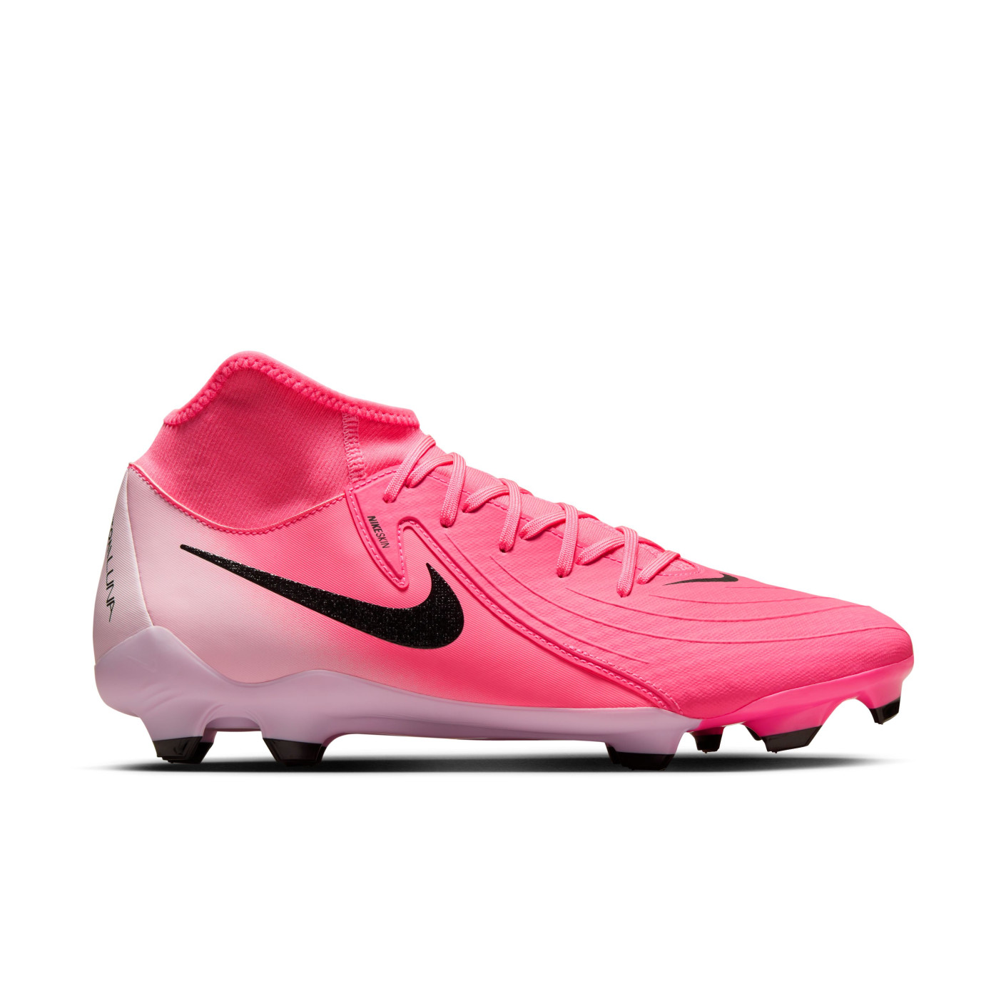 Nike Phantom Luna II Academy Gazon Naturel Gazon Artificiel Chaussures de Foot (MG) Rose Vif Rose Clair Noir