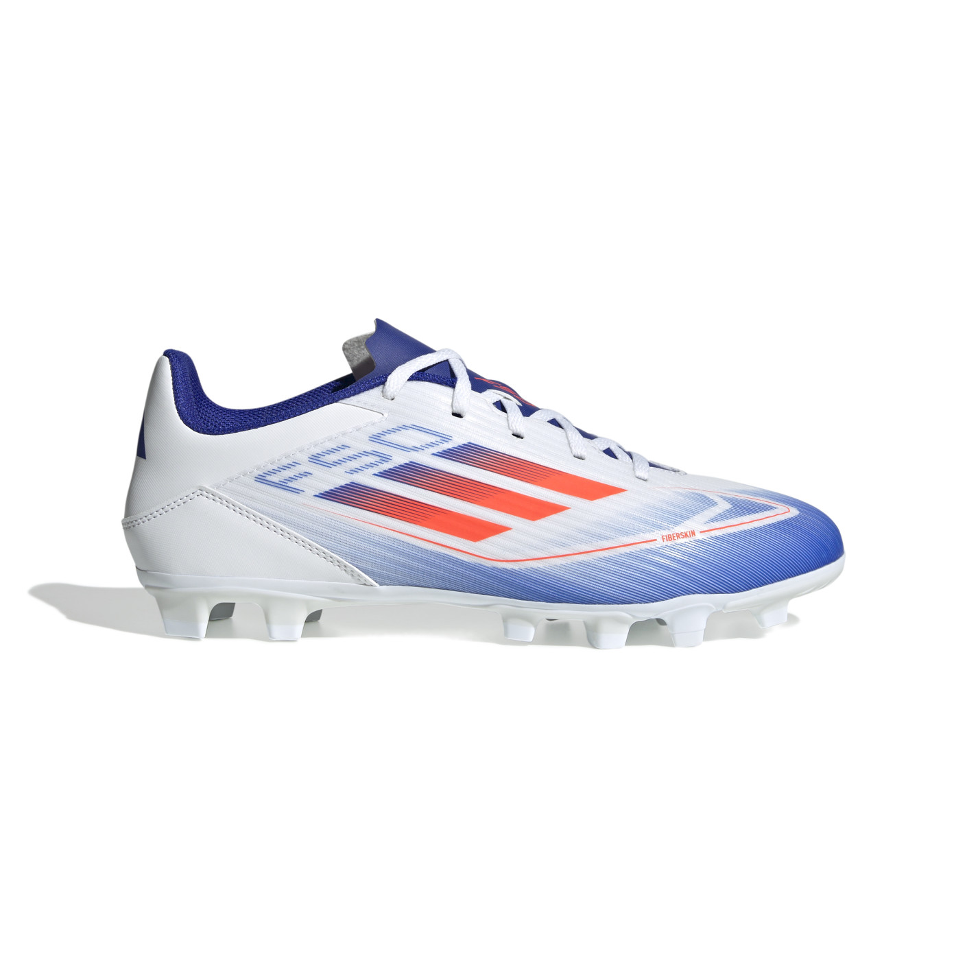 adidas F50 Club Gazon Naturel Gazon Artificiel Chaussures de Foot (FxG) Blanc Rouge Bleu