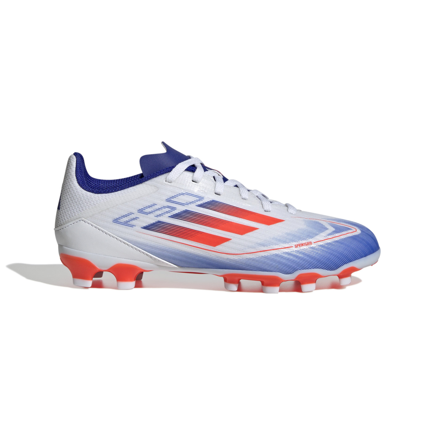 adidas F50 League Gras / Kunstgras Voetbalschoenen (MG) Kids Wit Rood Blauw